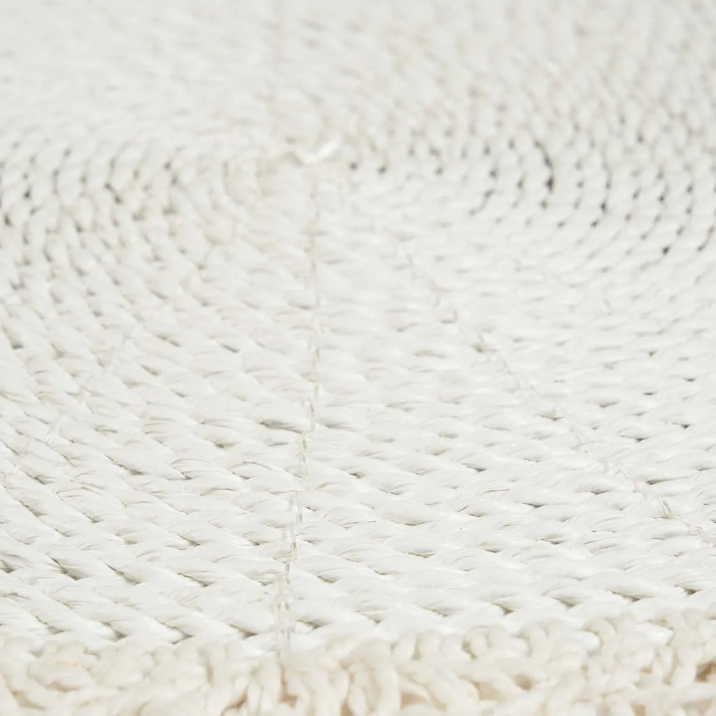 Placemat de casamento em macramê - Branco - Ø40