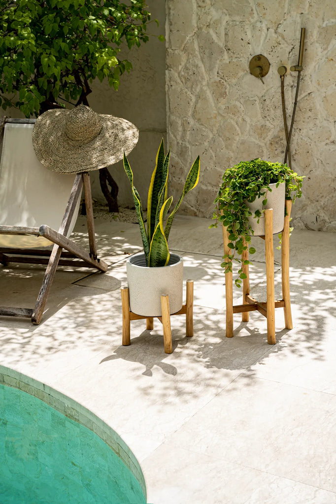 The Chalk High Planter - Concrete Natural - L