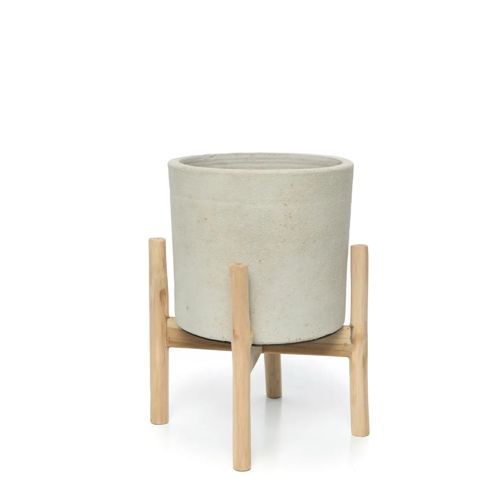 The Chalk Low Planter - Concrete Natural - S