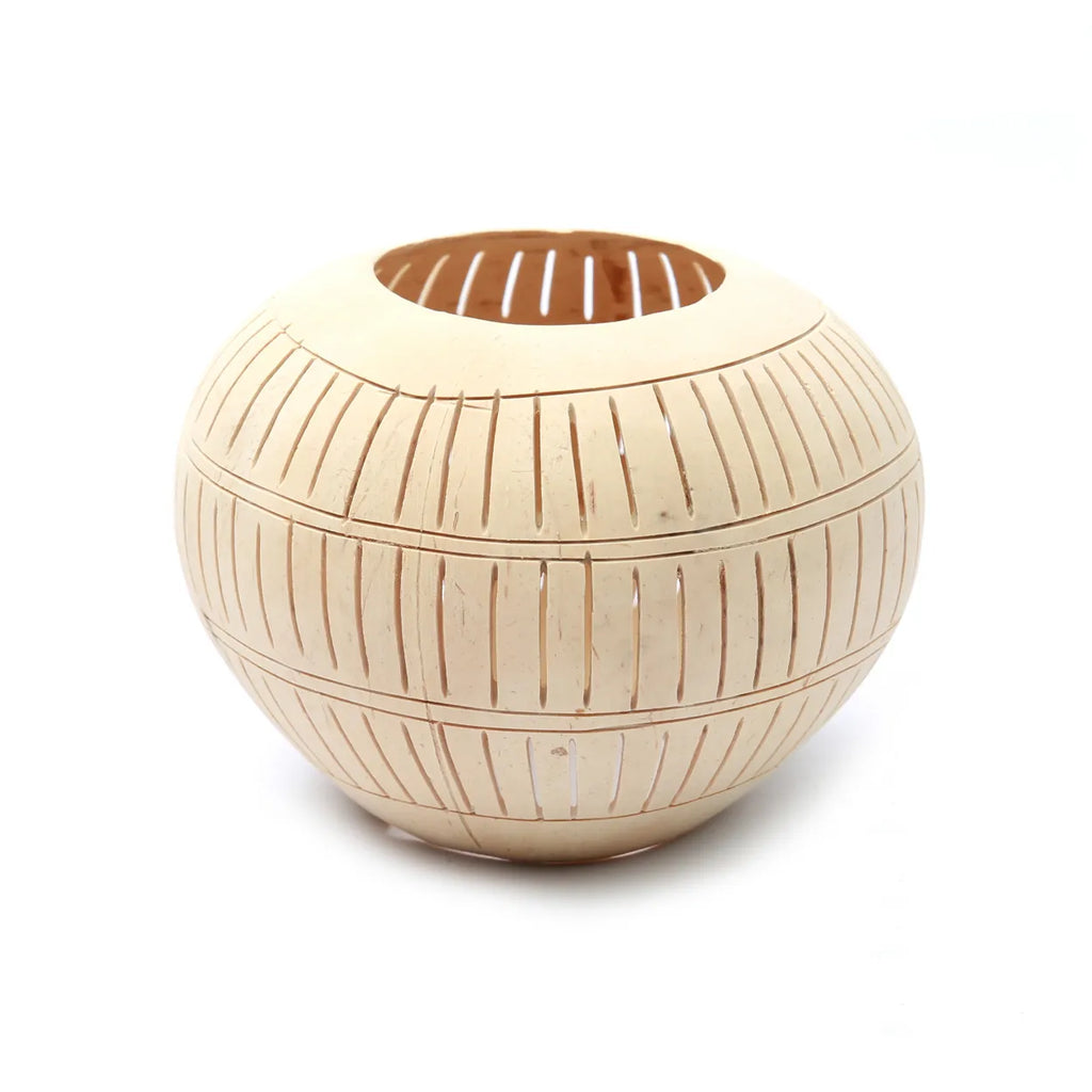 The Coconut Stripe Candle Holder