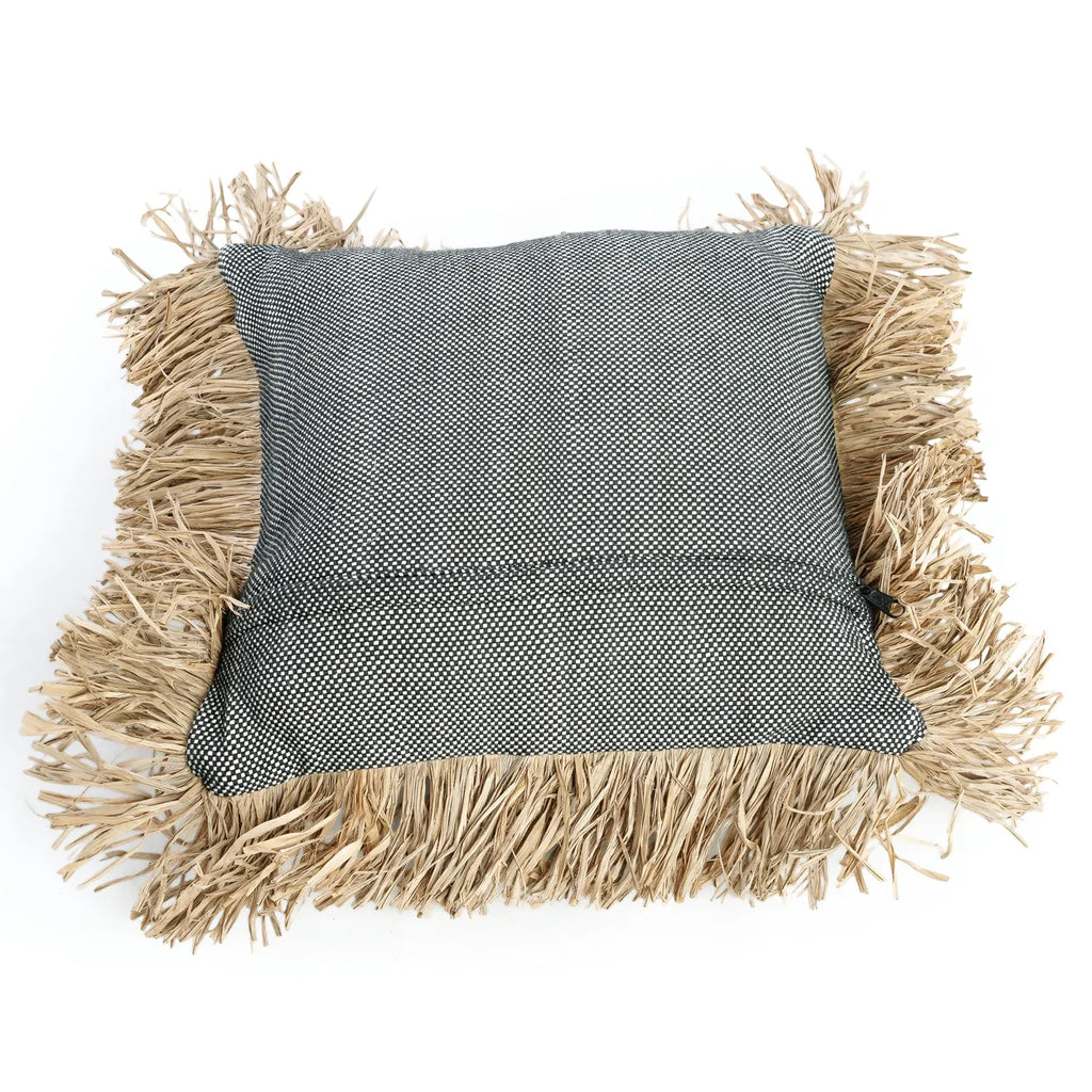 The Cotton Bonita Cushion Cover - Black Natural - 40x40