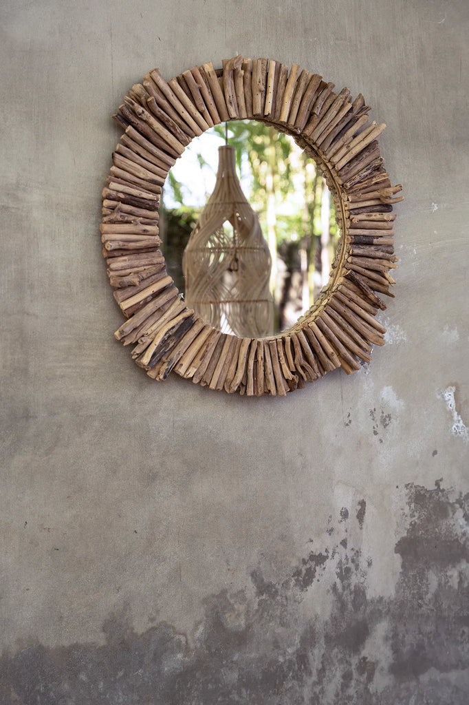 The Driftwood Halo Mirror - M - Ø36