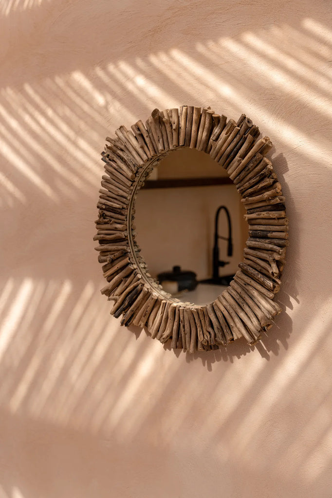 The Driftwood Halo Mirror - M - Ø36