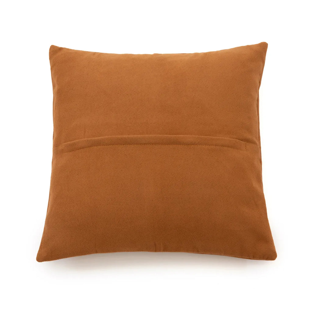 The Four Panel Leather Cushion Cover - Camel - 40x40