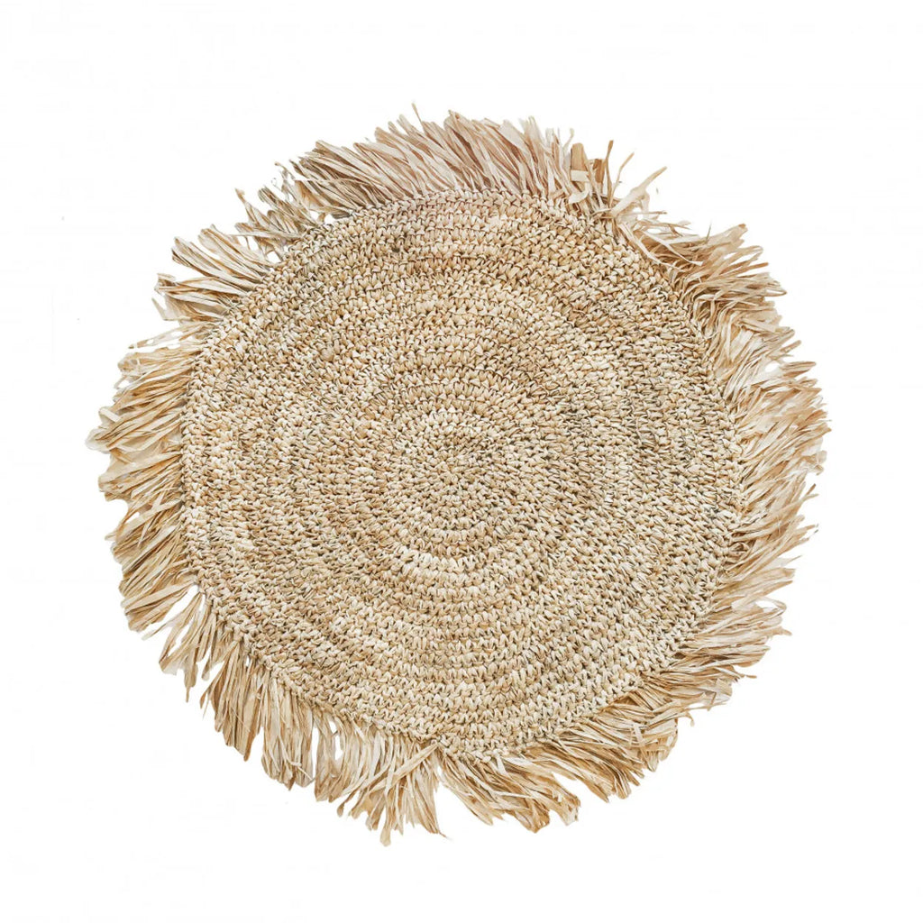 The Fringe Raffia Placemat Round