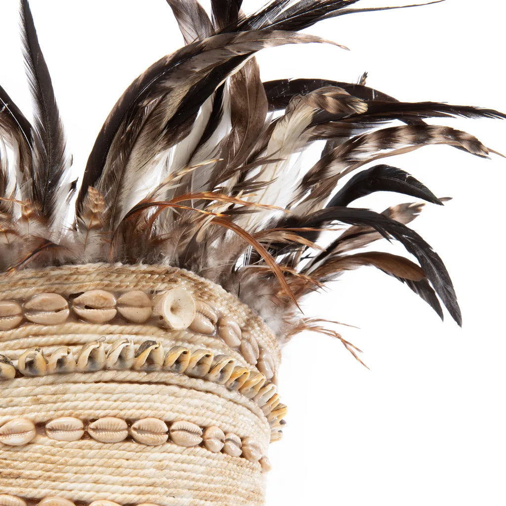 The Guinea Feather Hat on Stand