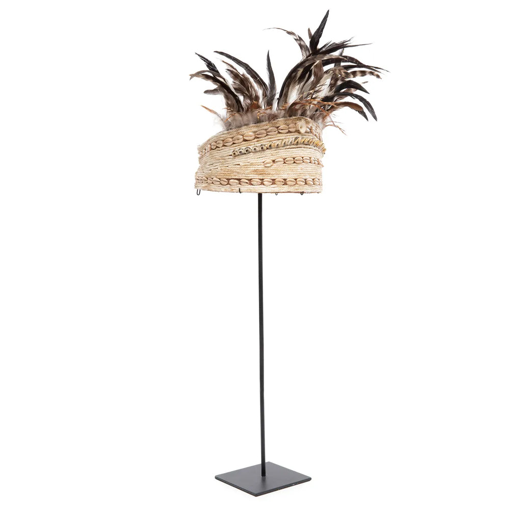 The Guinea Feather Hat on Stand