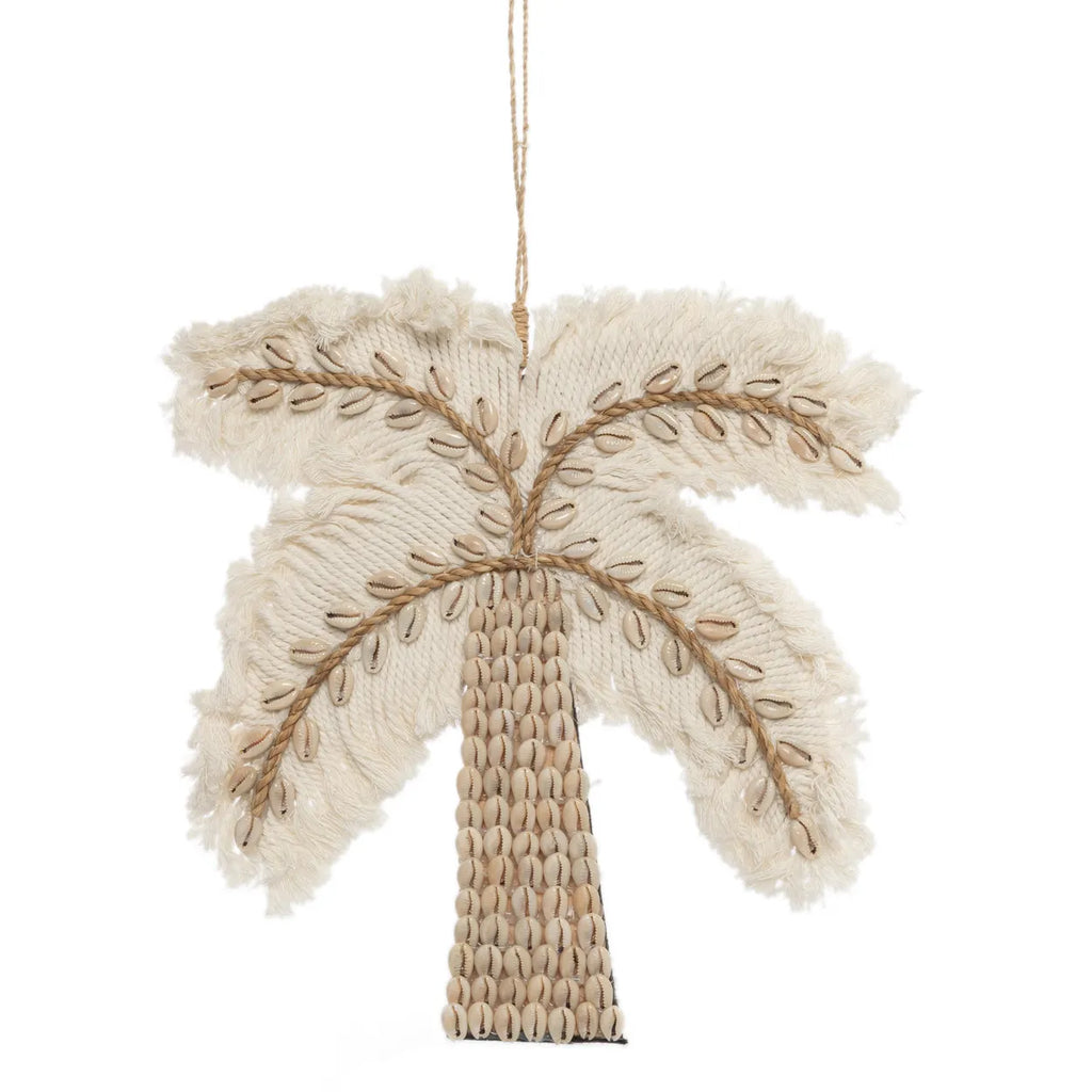 The Cotton & Shell Palm Tree - White Natural