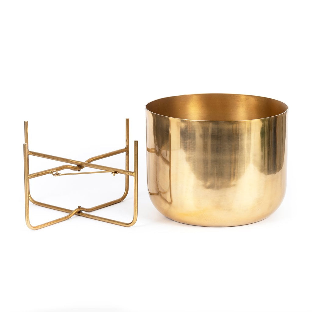 The Brass Planter on Foot - Brass - XL