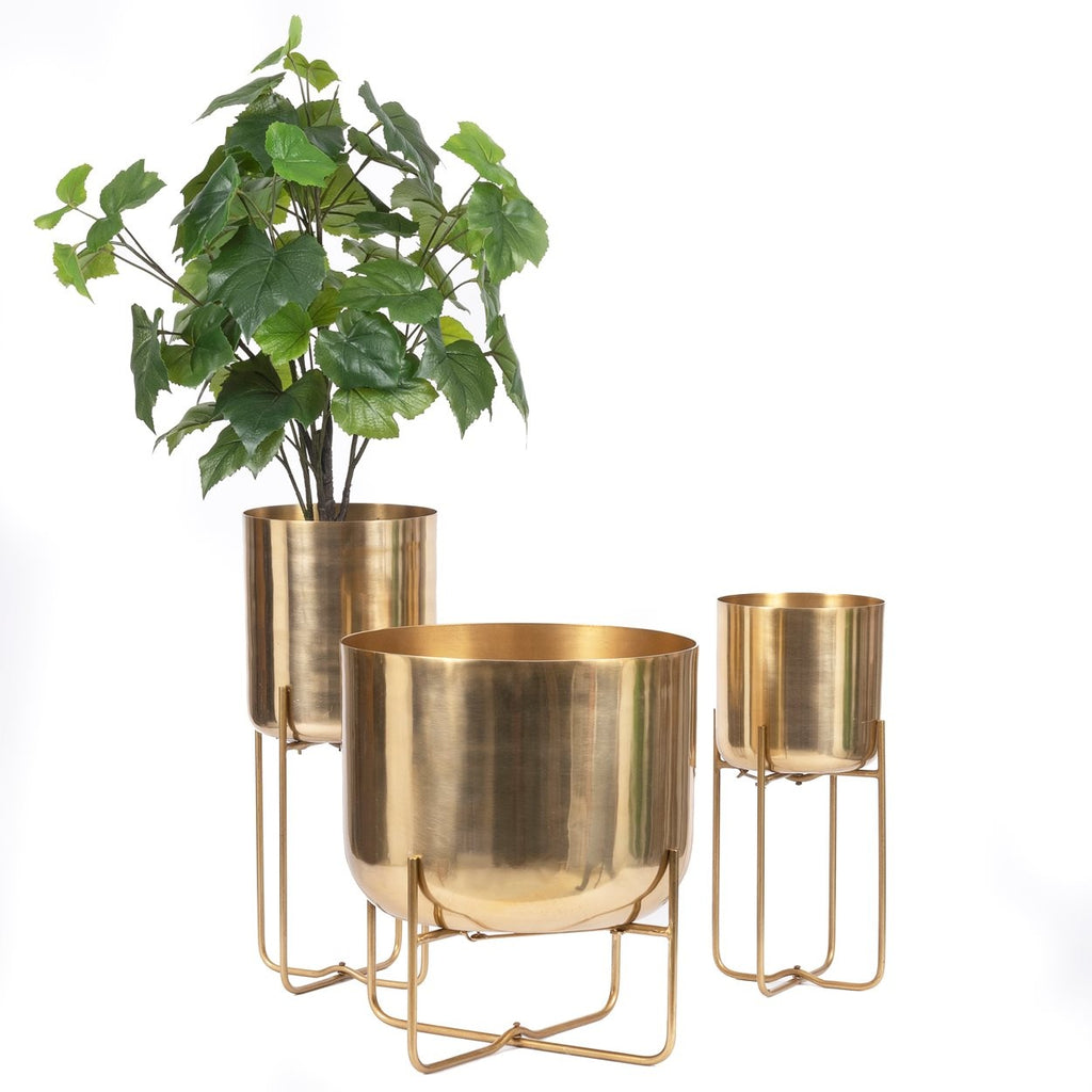 The Brass Planter on Foot - Brass - XL