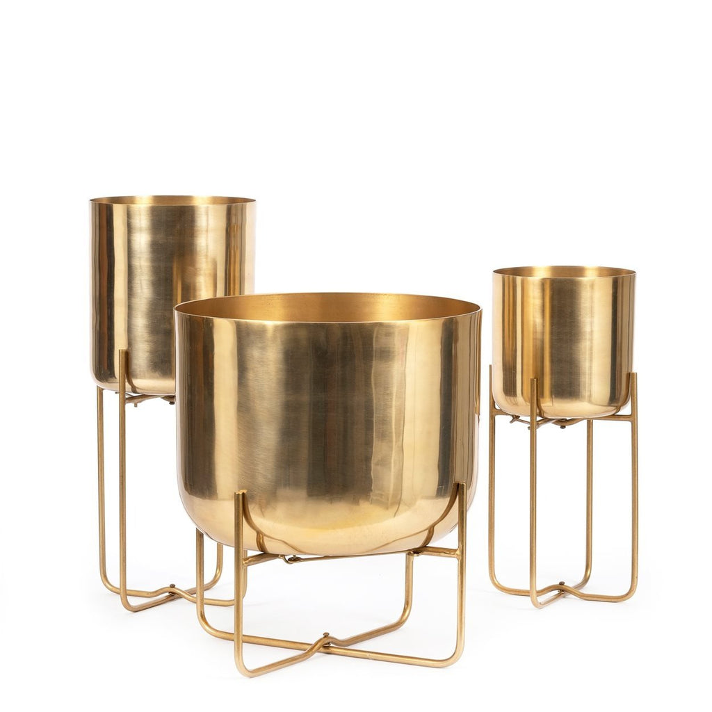 The Brass Planter on Foot - Brass - XL