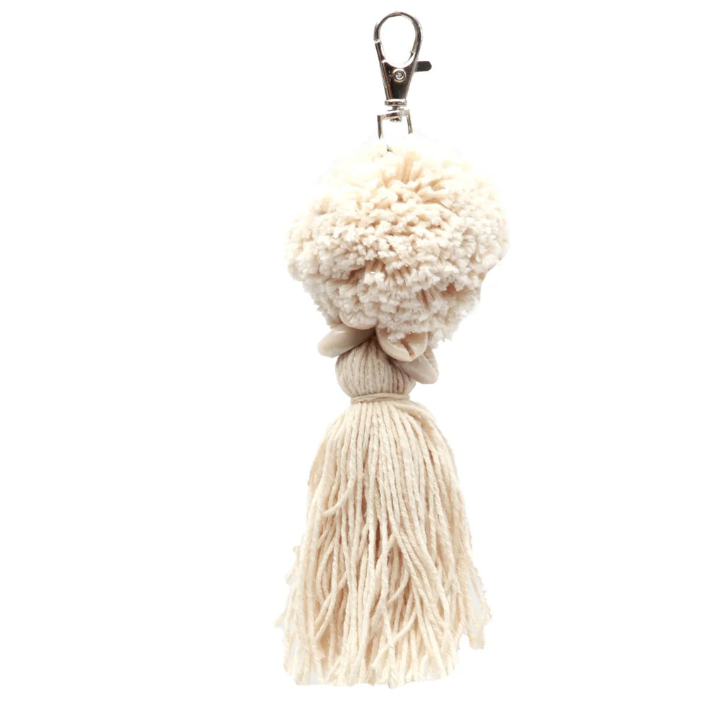 The Pompom Keychain - White