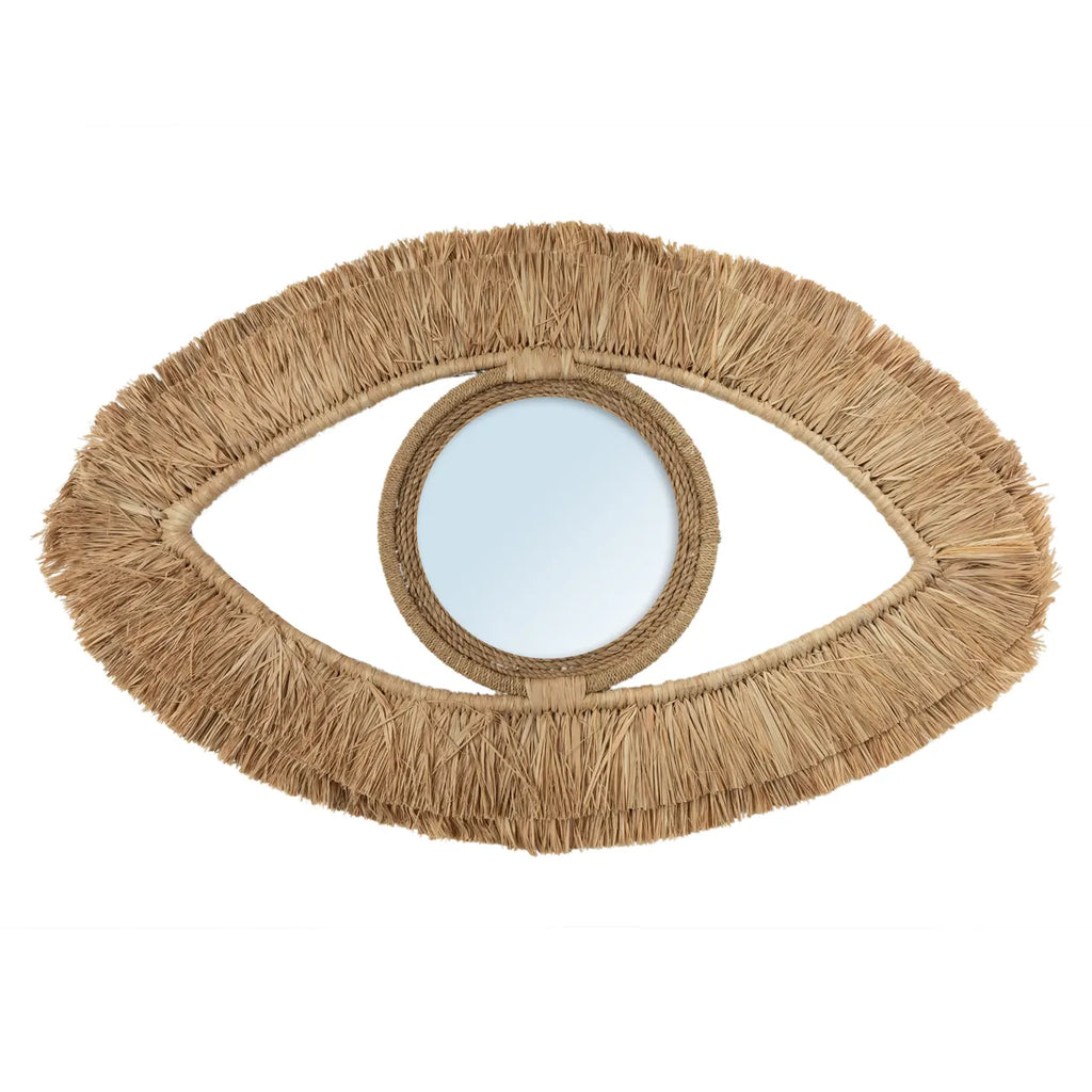 The Raffia Eye Mirror - M - Ø10