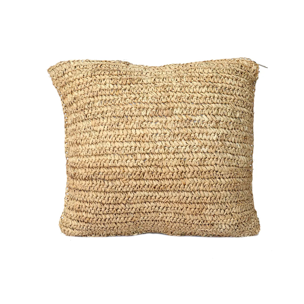 The Raffia Flores Cushion Cover - Natural - 40x40