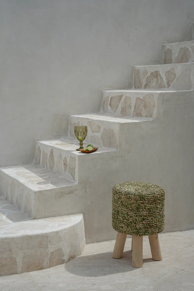 The Raffia Tressed Stool