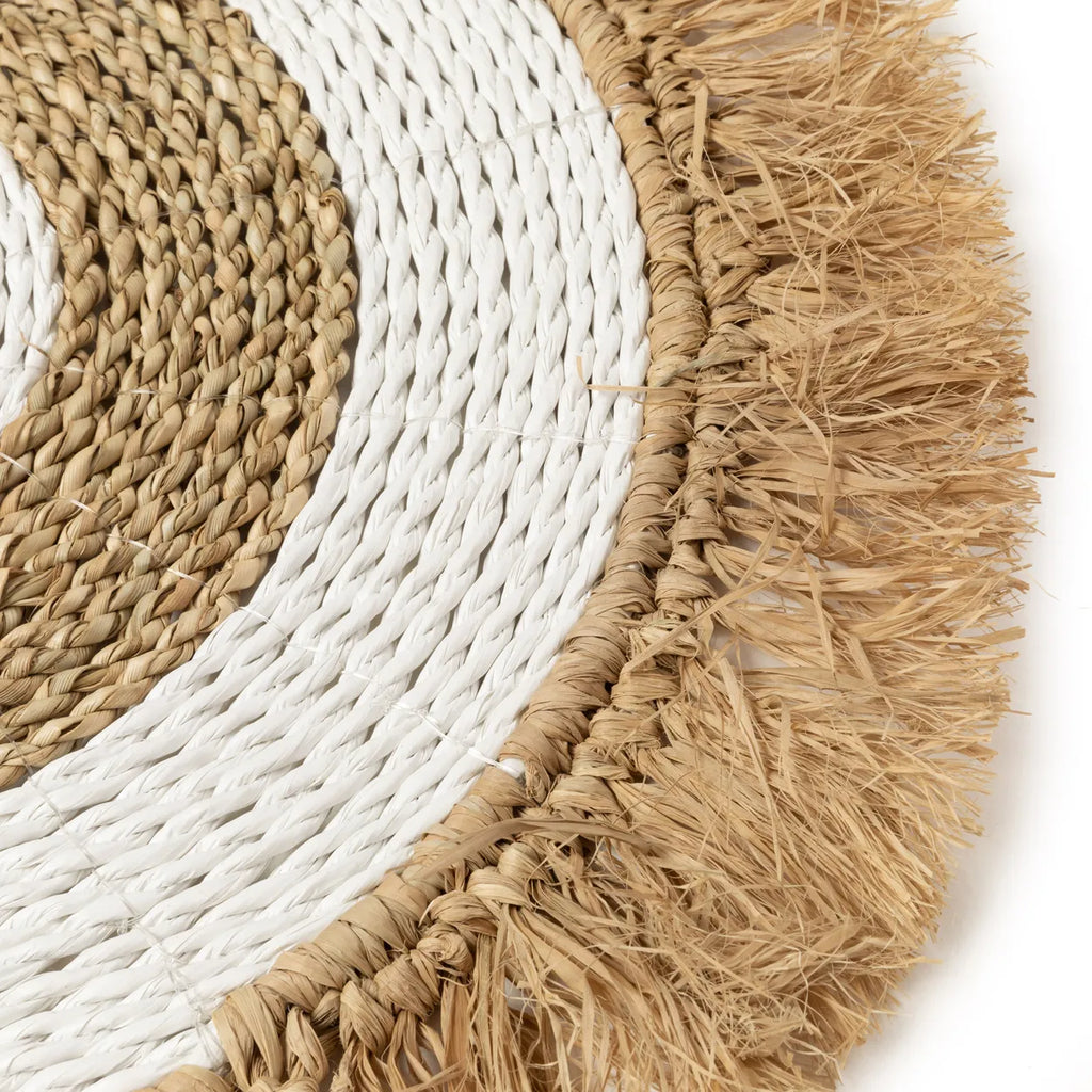 The Seagrass Raffia Placemat - Natural White