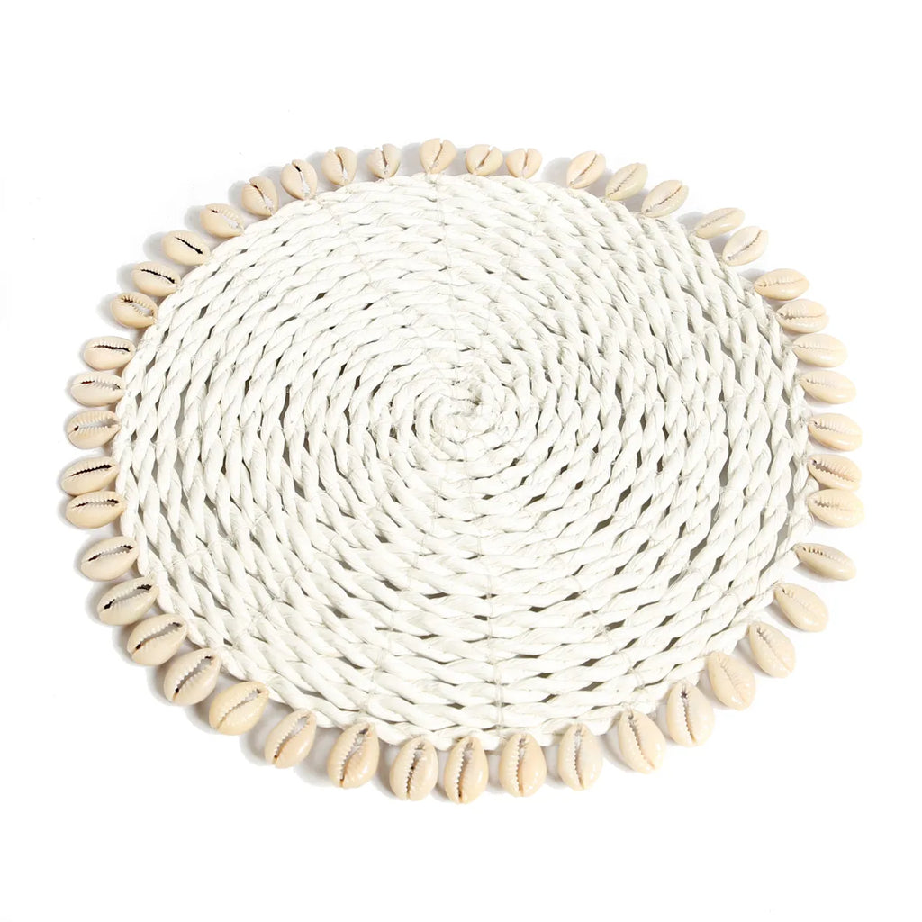 The Seagrass Shell Coaster - White