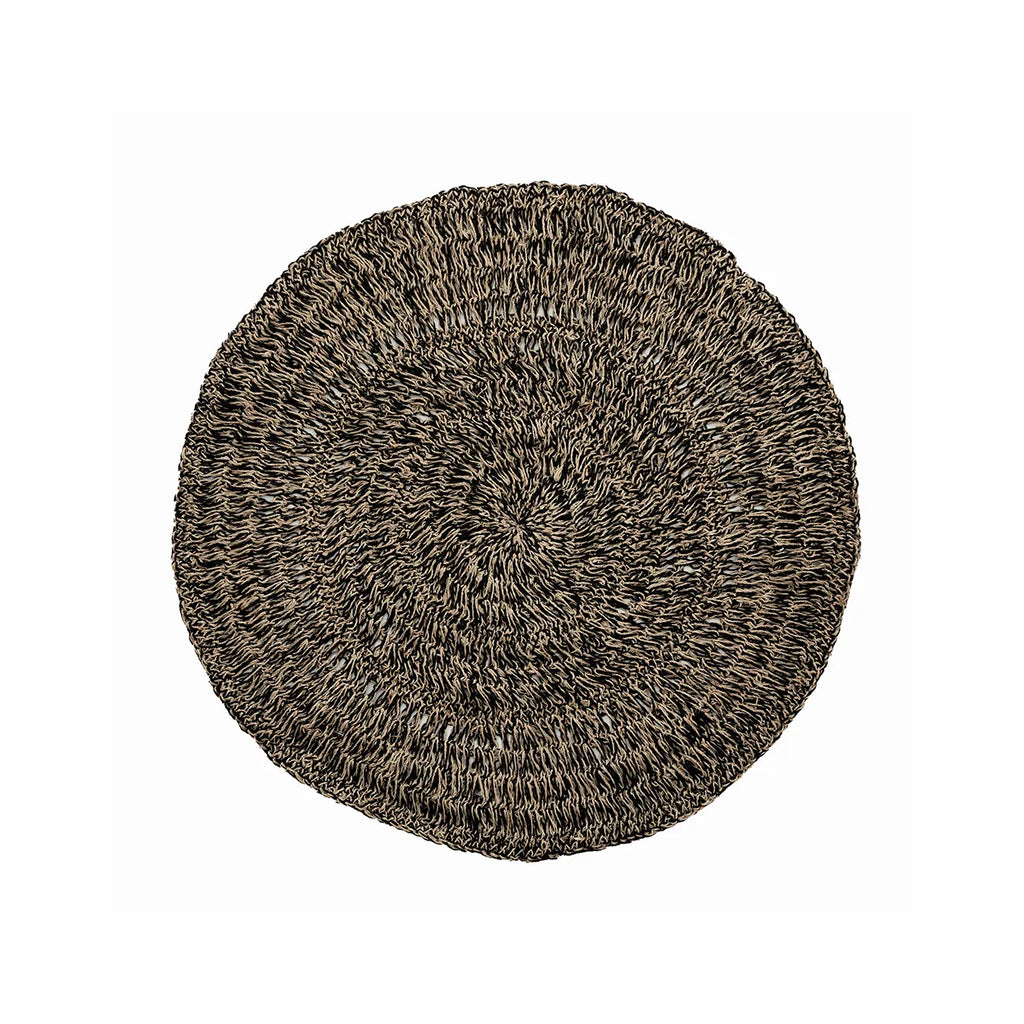 The Seagrass Carpet - Natural Black - Ø100