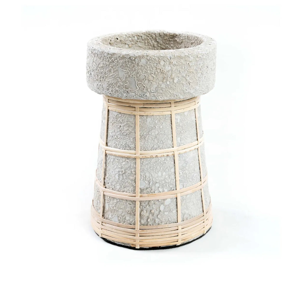 Porta-velas The Serene - Cinza Concreto Natural - L