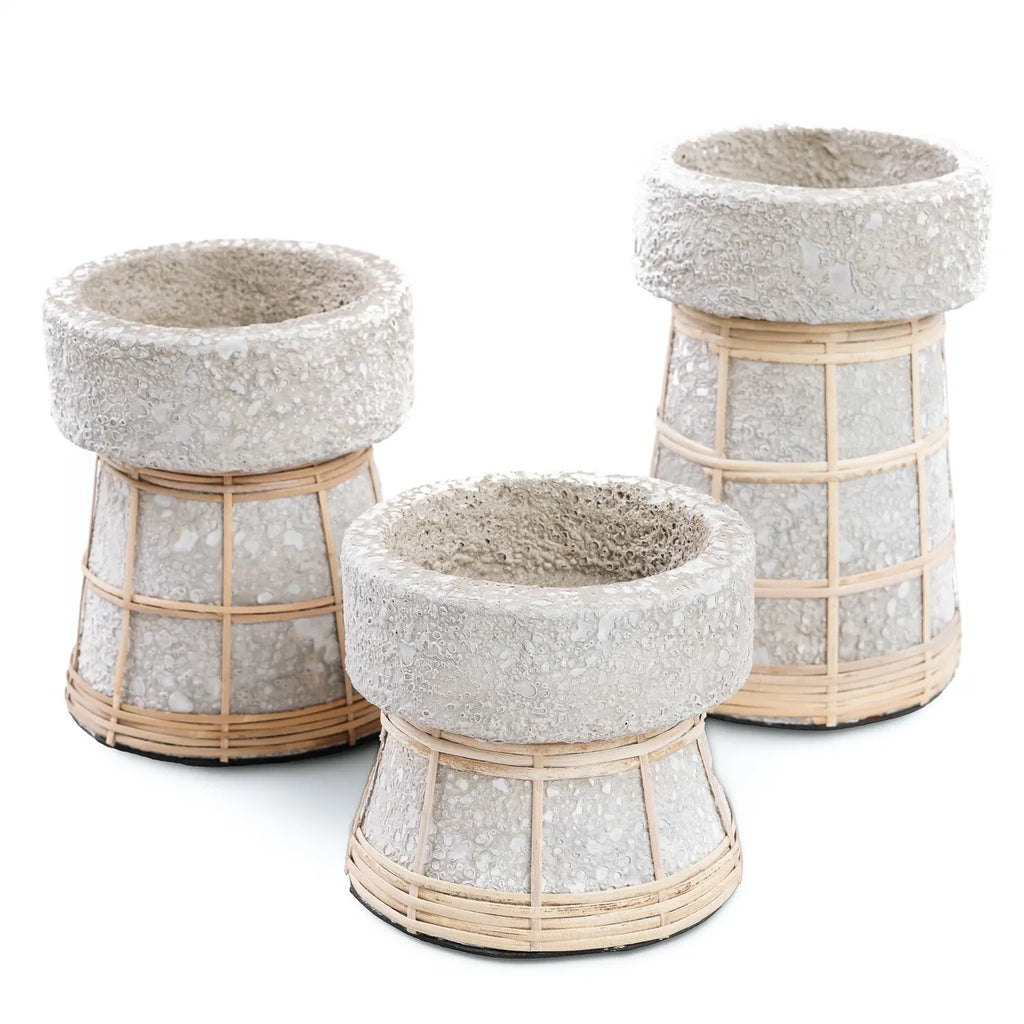 Porta-velas The Serene - Cinza Concreto Natural - M