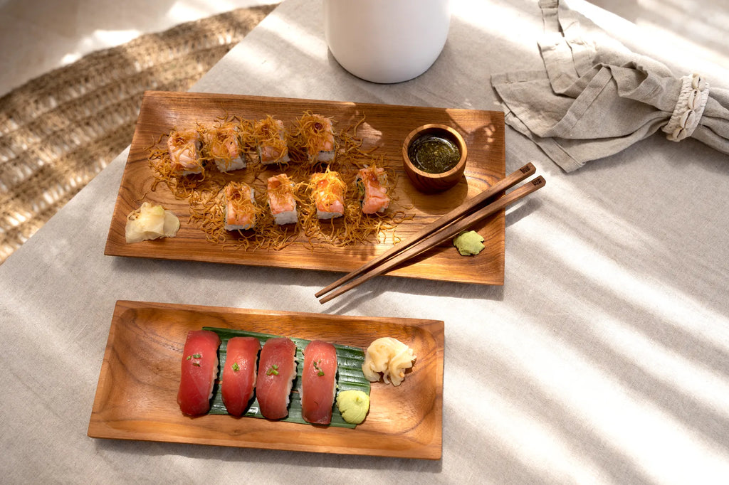 The Teak Root Sushi Tray - L