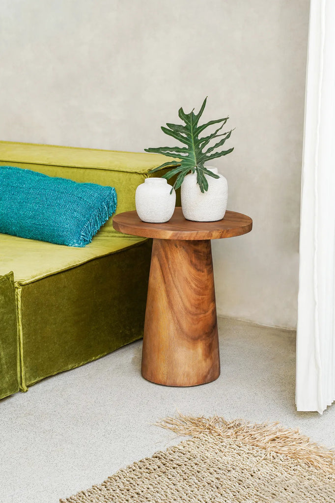 The Timber Conic Side Table - Natural