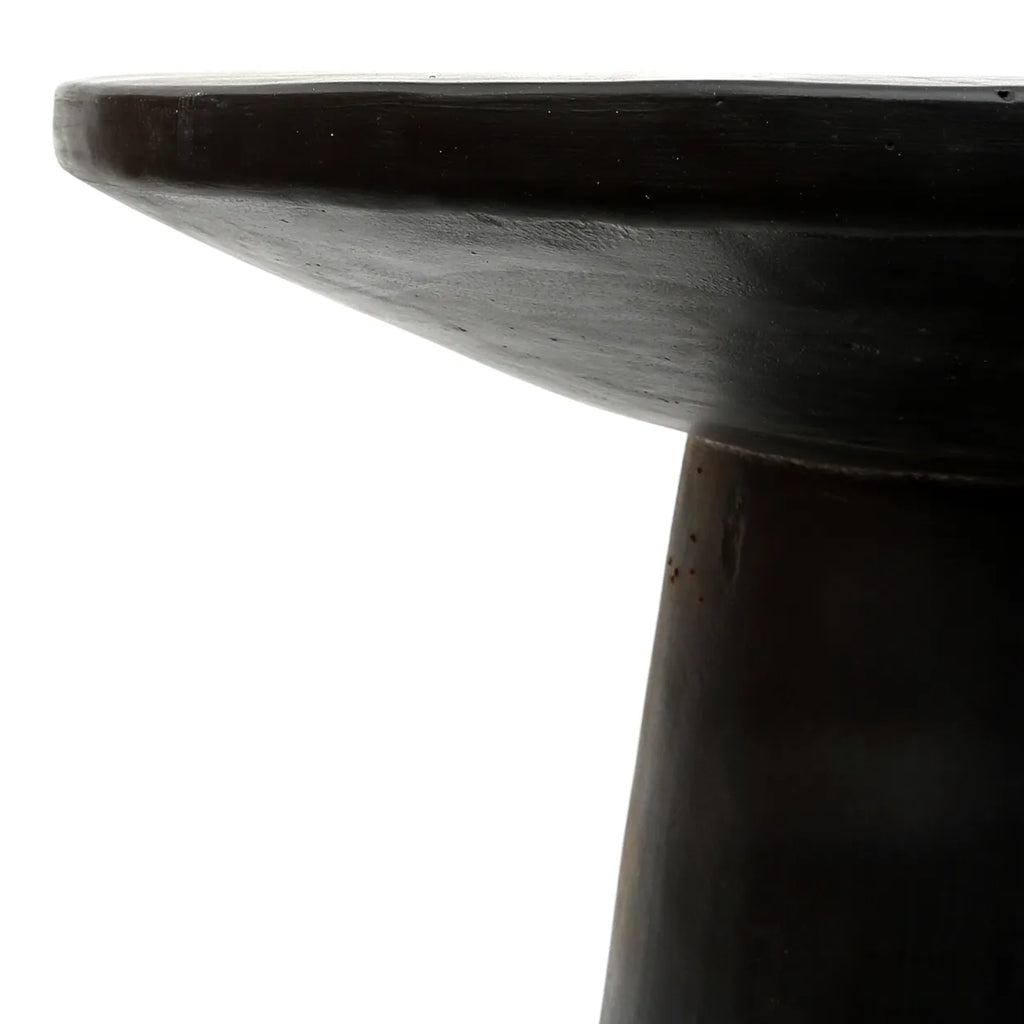 The Timber Conic Side Table - Black