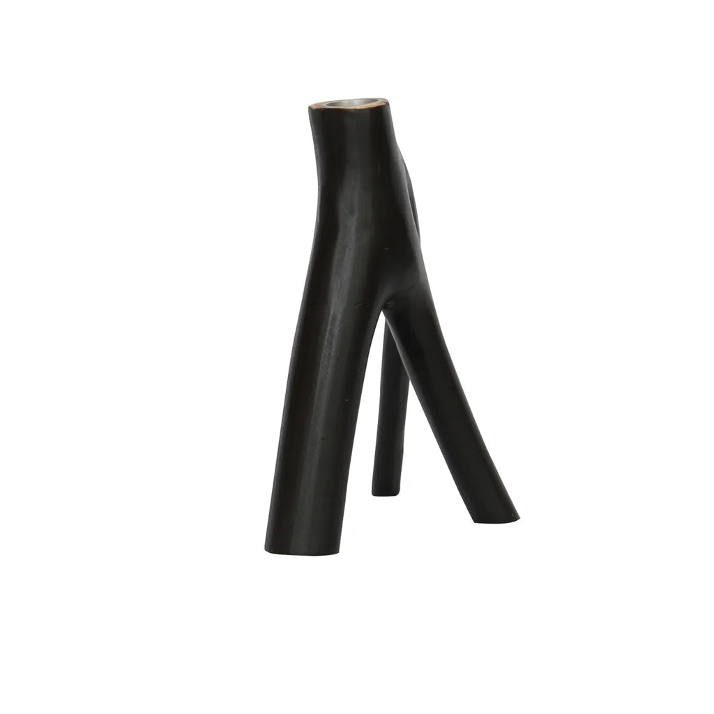 Porta-velas Triple Twig - Preto