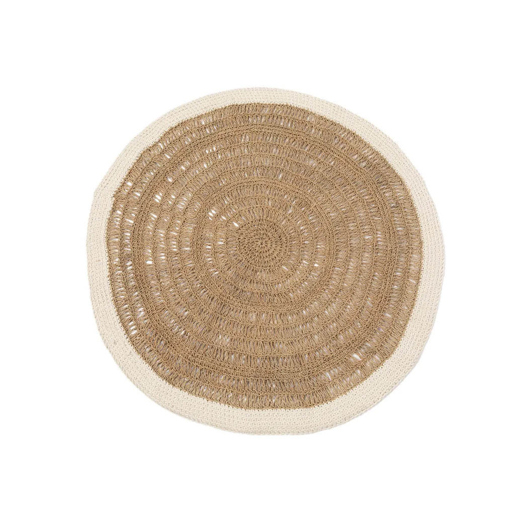 The Seagrass & Cotton Round Carpet - Natural White - Ø100