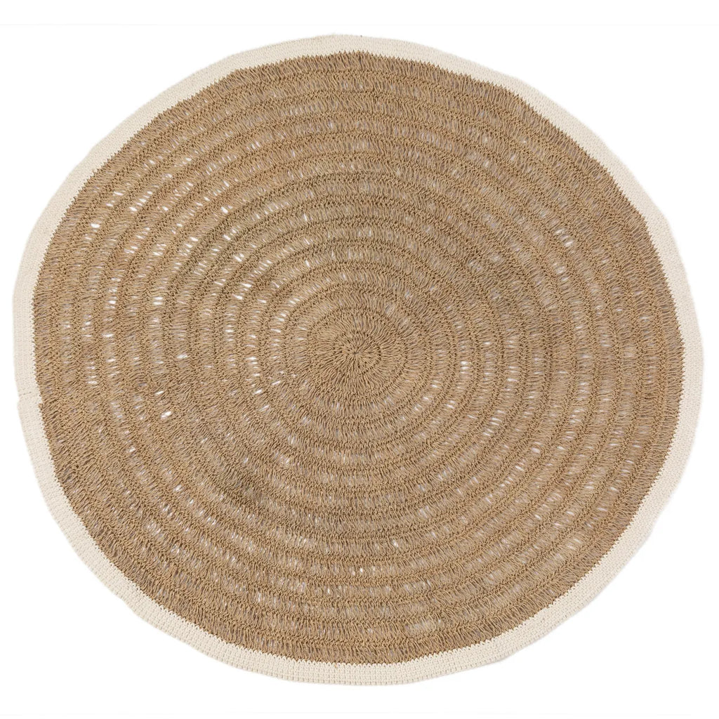 The Seagrass & Cotton Round Carpet - Natural White - Ø150