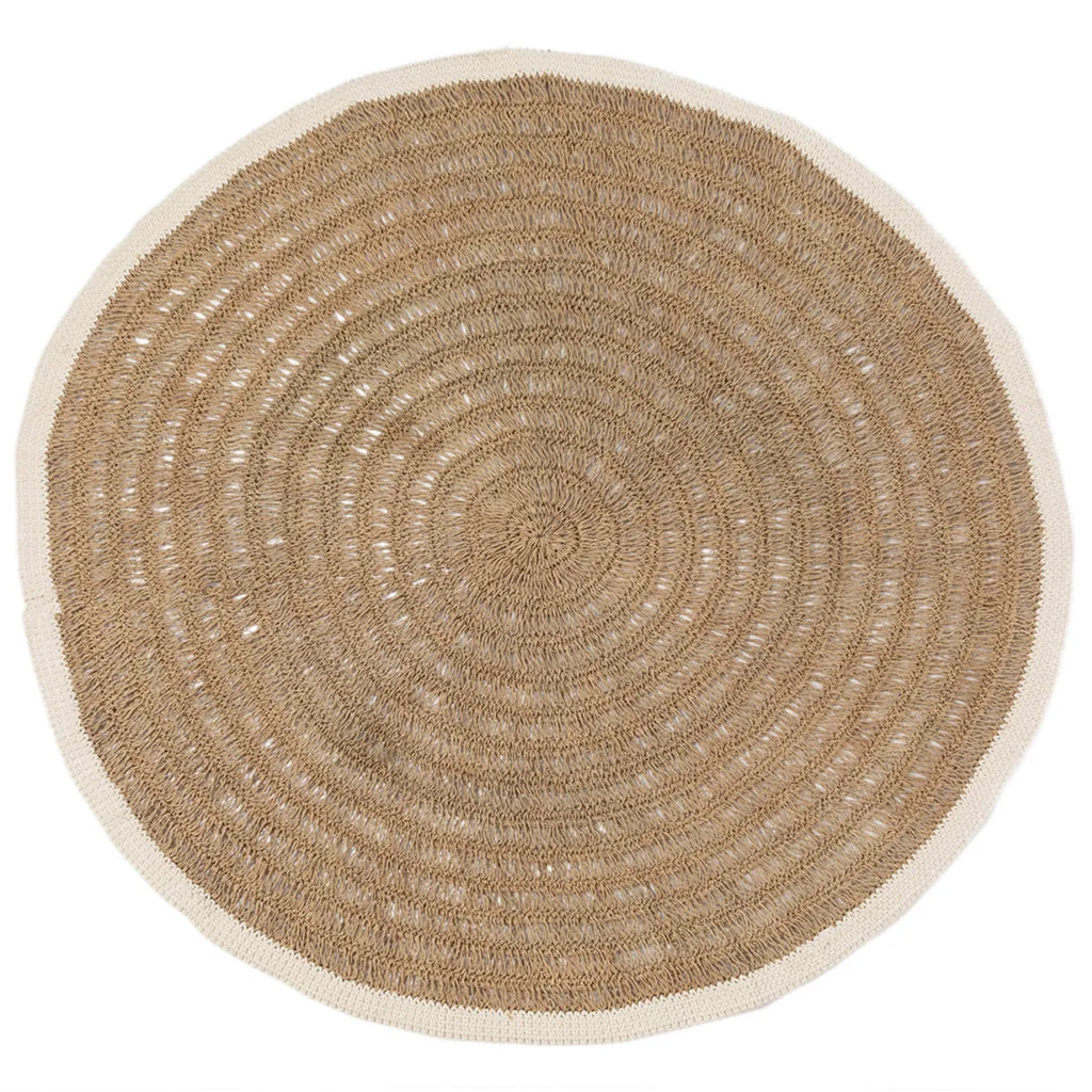 The Seagrass & Cotton Round Carpet - Natural White - Ø200