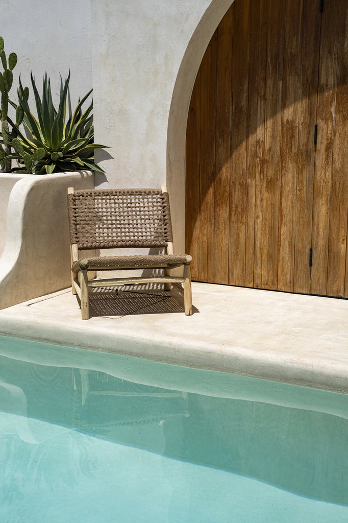 The Island Sisal Lounge Chair - Natural Brown