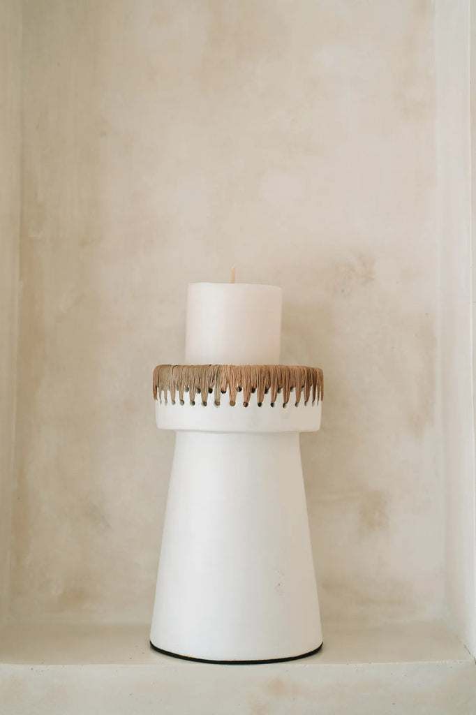 The Pretty Candle Holder - White Natural - S